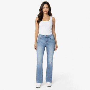 We The Free People Liv Cropped Flare Etna Blue Jeans Woman Size 25